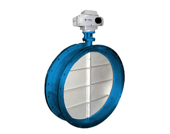 large size double flange butterfly valve